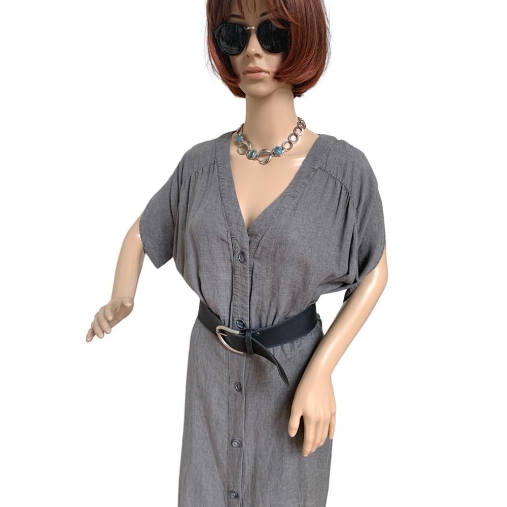 Zara grey linen effect summer dress, NWT, XS